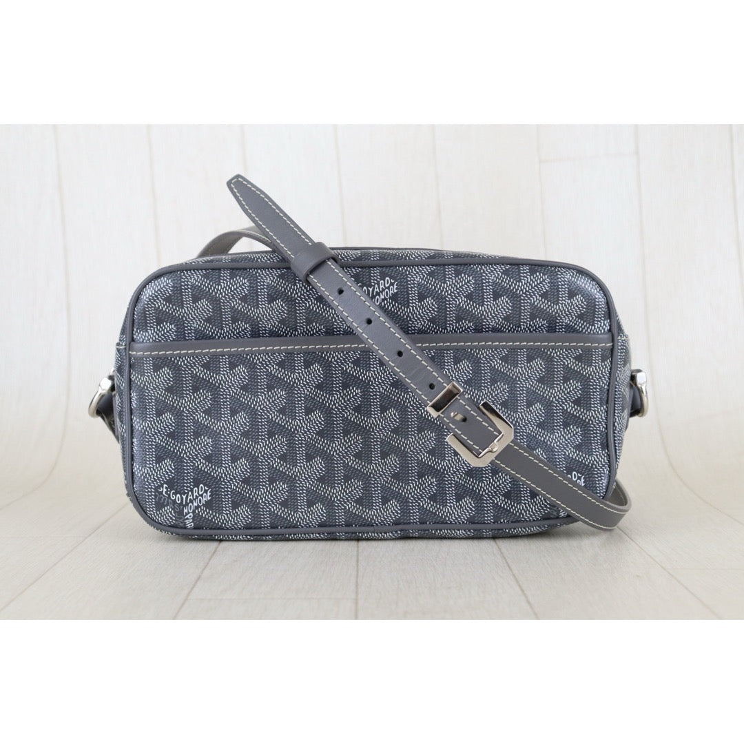 Include Entrupy Certificate of Authenticity｜Very Good ( Rank A) ｜ Goyard Cap Vert Shoulder Bag Grey｜S26030824