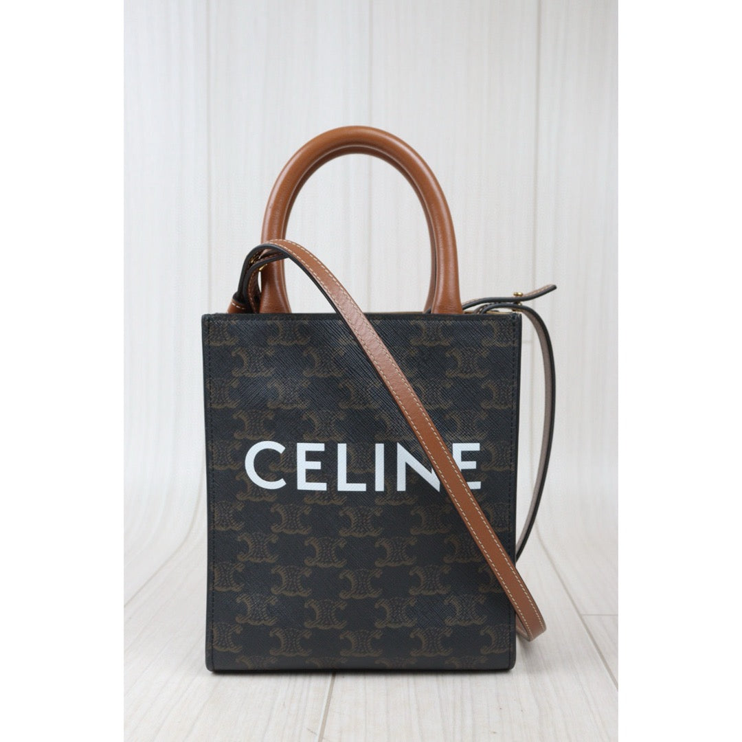 Very Good ( Rank A) ｜ CELINE Macadam MINI Tote Bag Shoulder Bag ｜S24071426