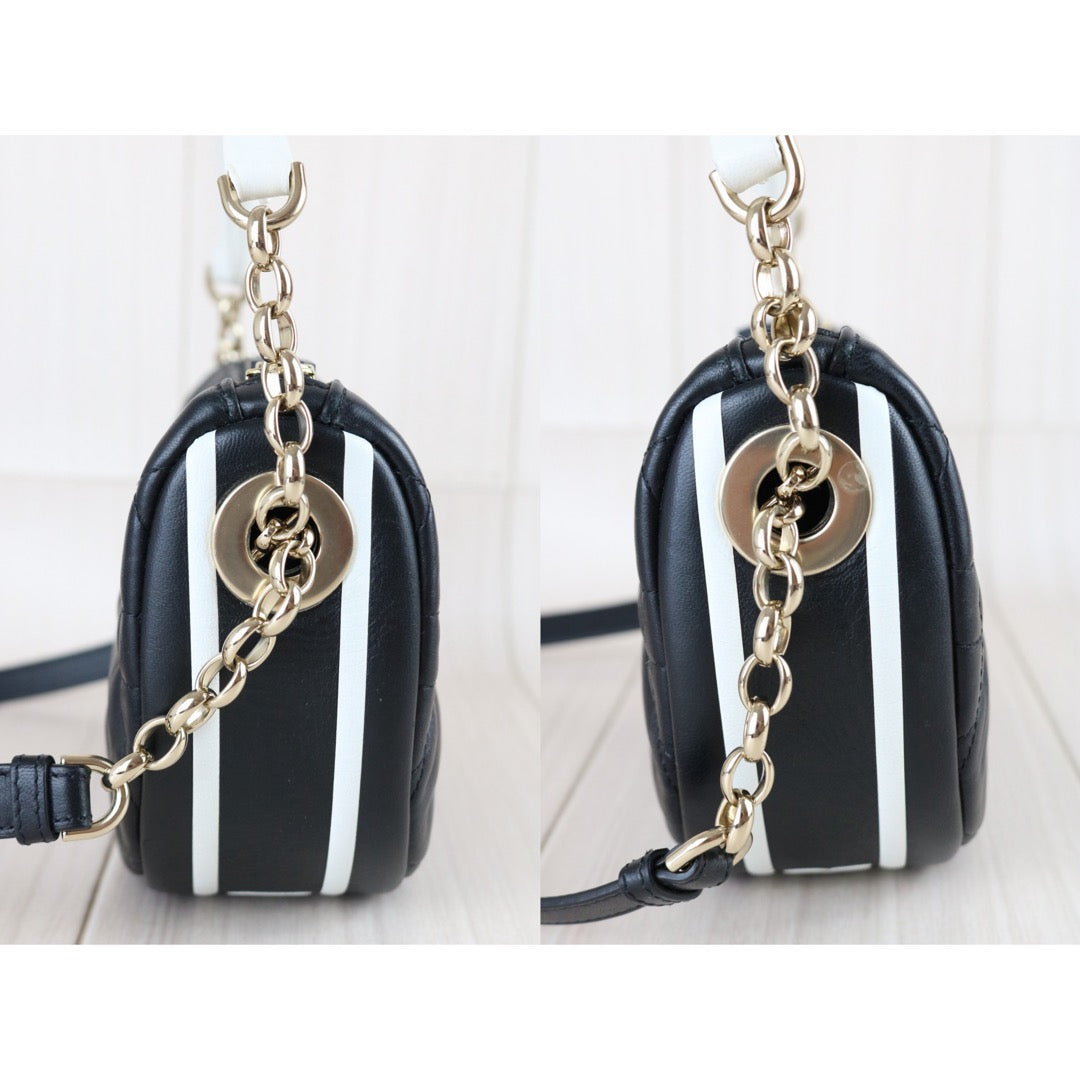 Include Entrupy Certificate of Authenticity｜Very Good ( Rank A) ｜  Dior Lady Dior Lamb Skin Vibe Hobo In Cannage Pattern Handbag  Shoulder Bag Black ｜Z26091607