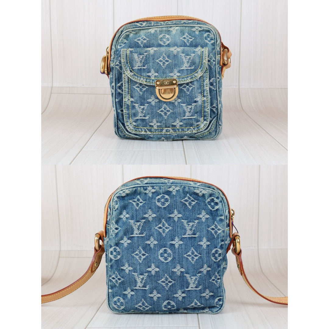 Good ( Rank AB) ｜LV Monogram Denim Blue Camera Bag Shoulder Bag｜S24082204