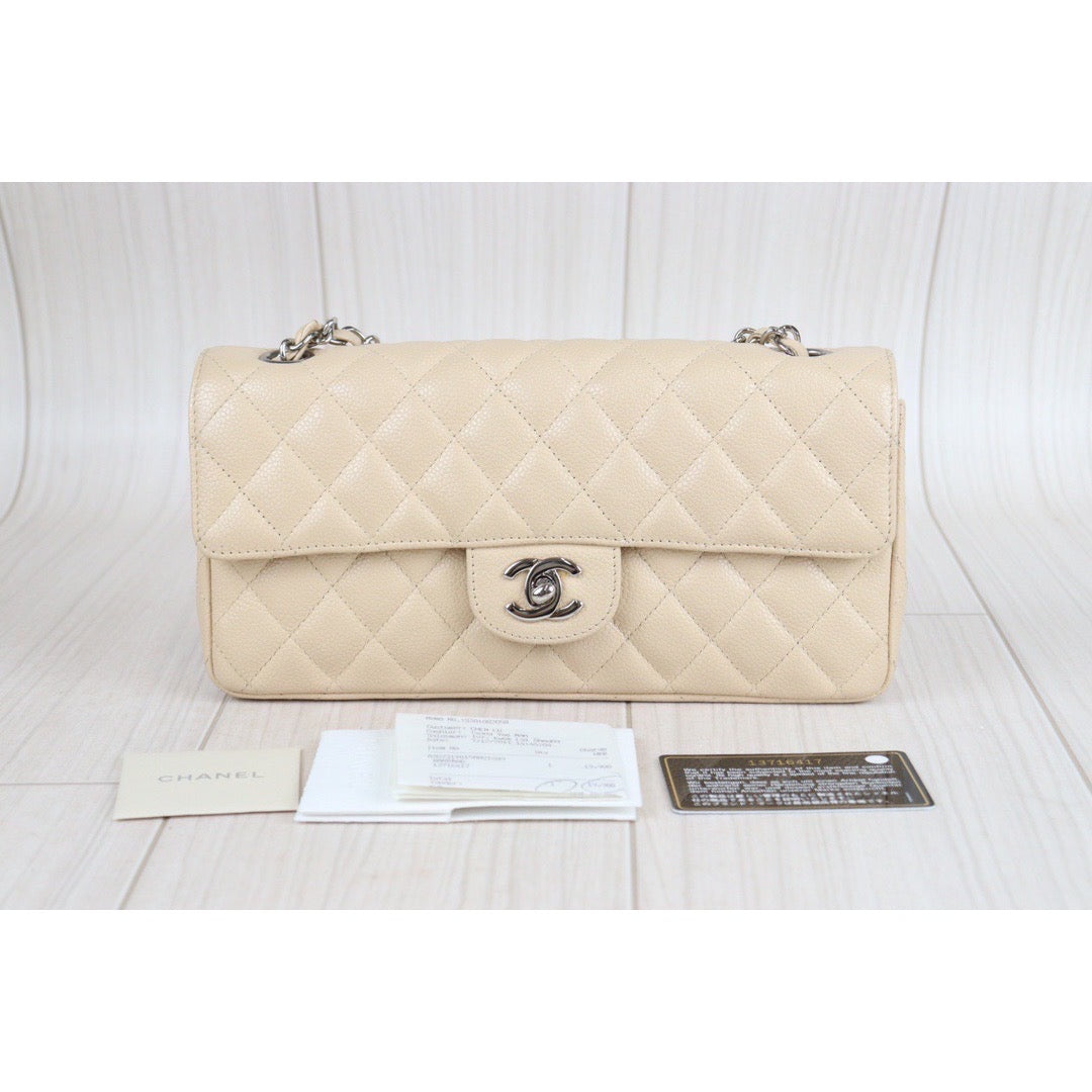 Rank A ｜ CHANEL Matrasse East West Classic Chain Shoulder Bag Beige｜23080303