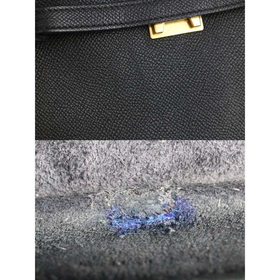 Good ( Rank AB)｜CELINE Leather Calf Belt Micro Handbag Shoulder Bag Black｜B25041505