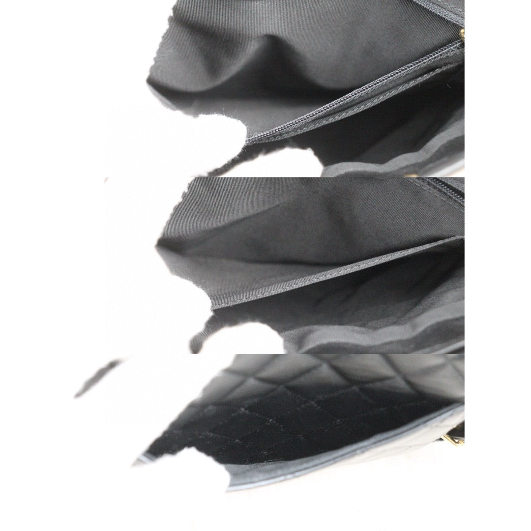 Very Good ( Rank A) ｜ CHANEL Calf Leather Chain Backpack Black Made in 2019 Year｜S25012701