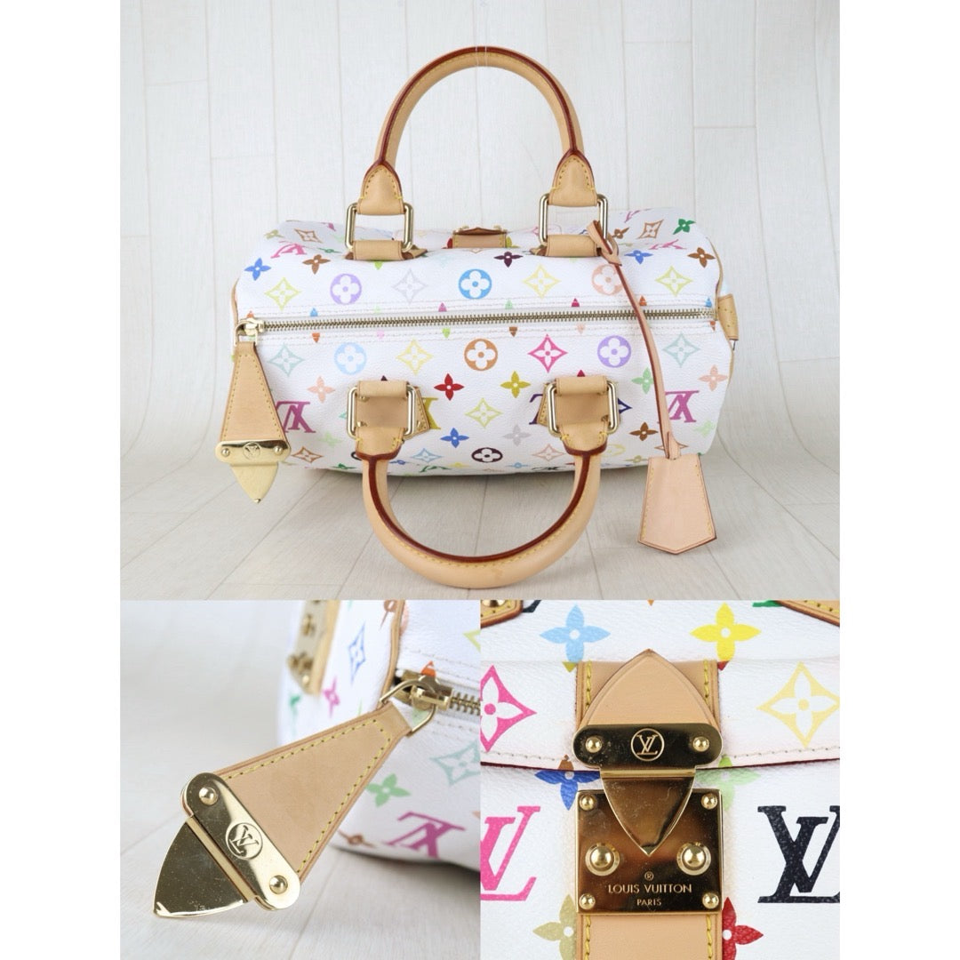 Include Entrupy Certificate of Authenticity｜Very Good ( Rank A)｜LV  Takashi Murakam Multi Monogram Speedy 30 Hand Bag ｜S26080116