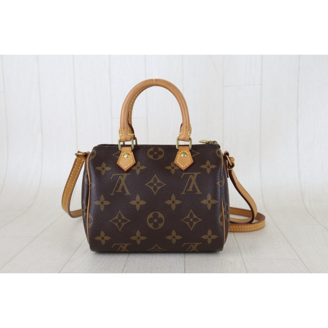 Include Entrupy Certificate of Authenticity｜Good ( Rank AB)｜Louis Vuitton Monogram Nano Speedy  Shoulder Bag｜S26051519