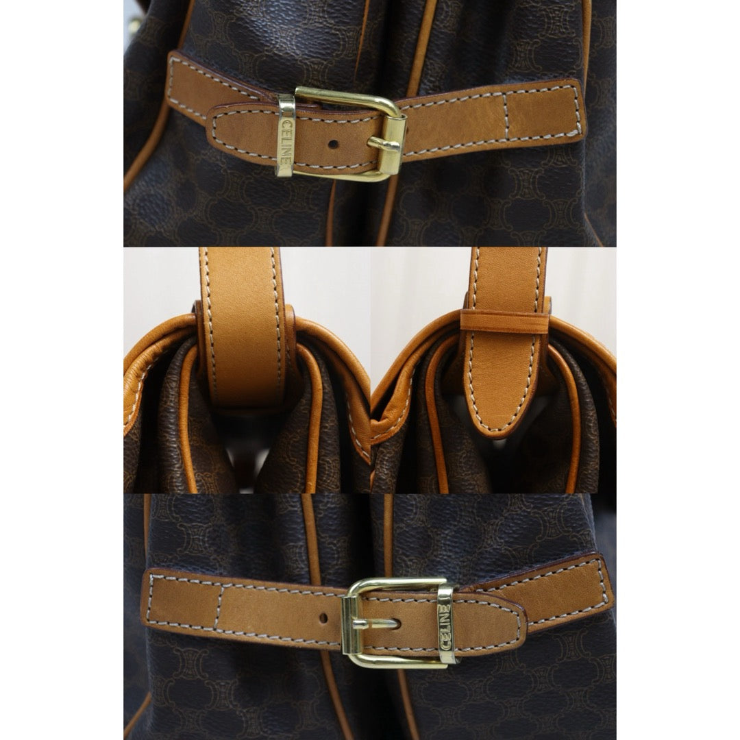 Include Entrupy Certificate of Authenticity｜Very Good ( Rank A)｜ CELINE Macadam Saumur Shoulder Bag ｜26070318
