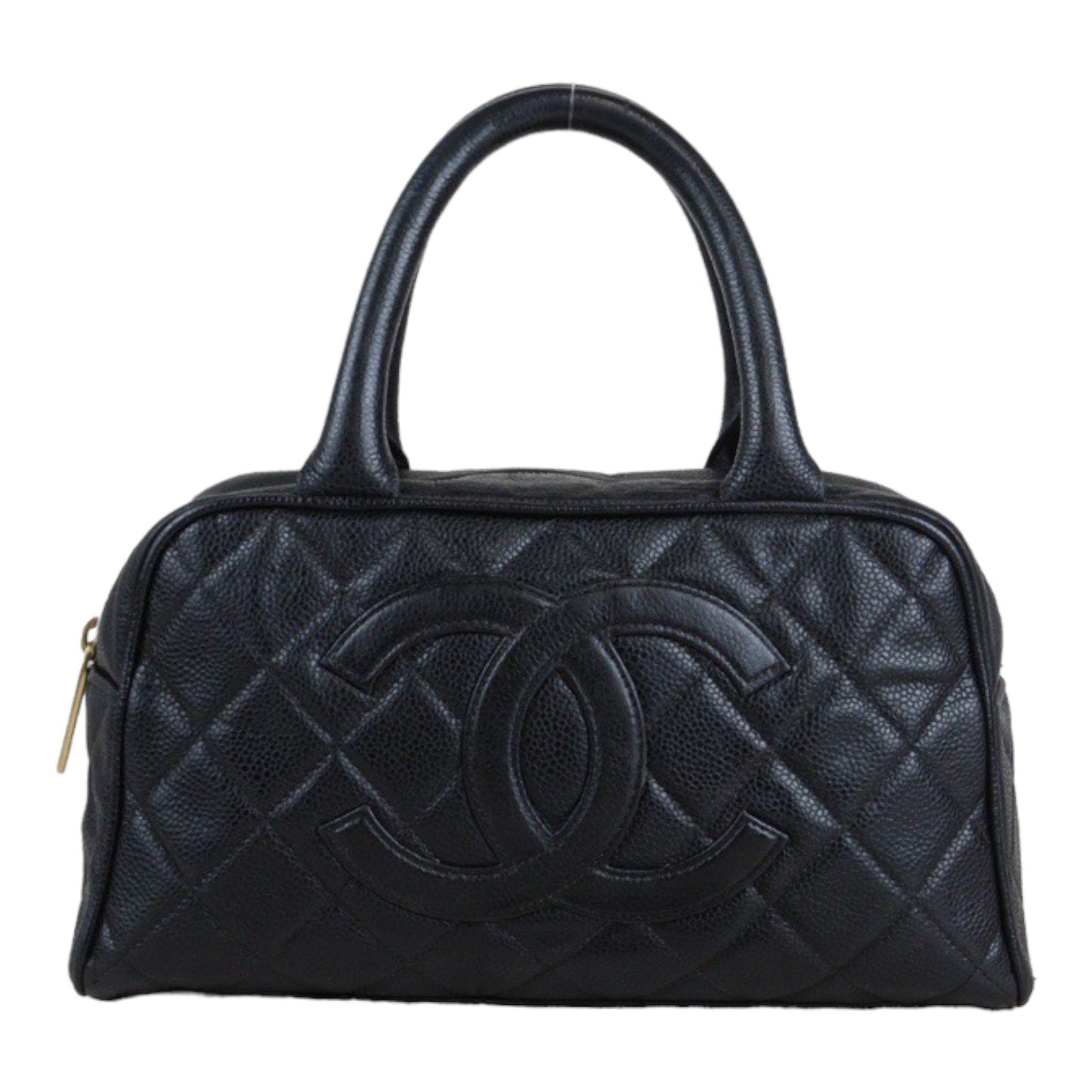 Rank AB ｜ CHANEL Caviar Skin Bowling Bag Black｜V23080315