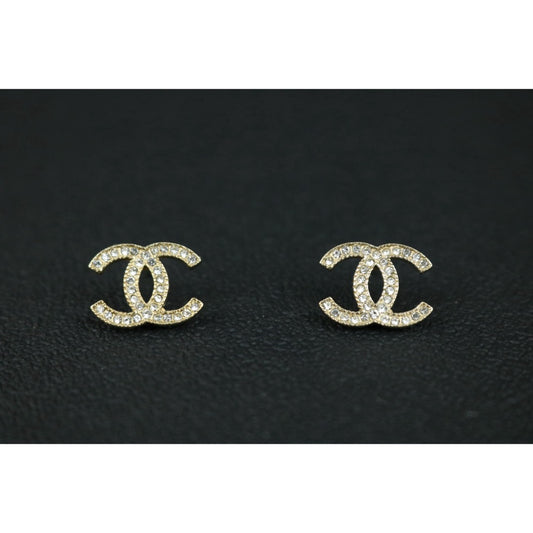 Include Authentic Detective Certificate of Authenticity｜Very Good ( Rank A) ｜CHANEL A13A COCO Mark Rhinestone Earrings Made In 2013 Year｜S26062501