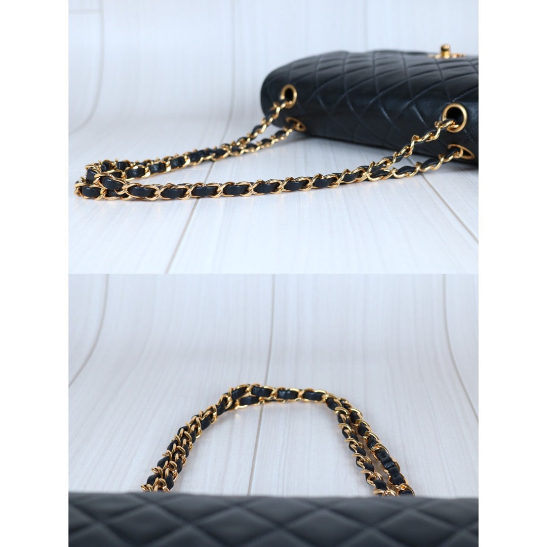 Rank A ｜ CHANEL Matrasse Double Flap 25 Shoulder Bag Black Made In 1996-1997Year｜S24052401