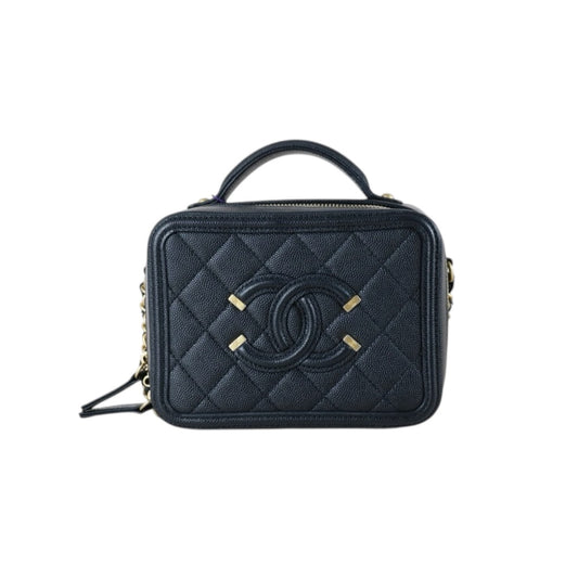 Very Good ( Rank A)｜ CHANEL  Caviar Skin Leather Calf Leather Mini  Vanity Shoulder Bag  Made In 2019～2020Year ｜R24111206