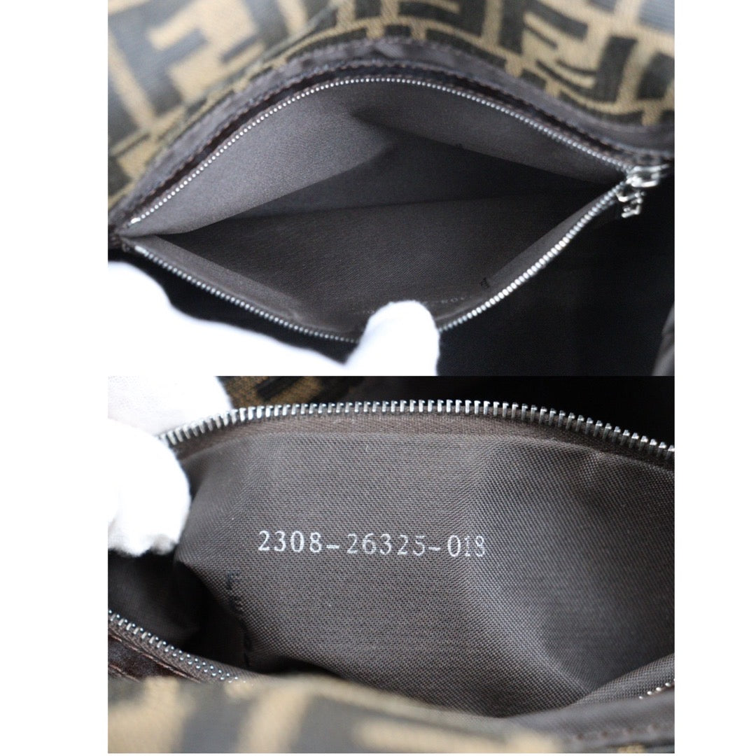 Rank A｜ FENDI Zucca Mamma Baguette Shoulder Bag ｜23112315