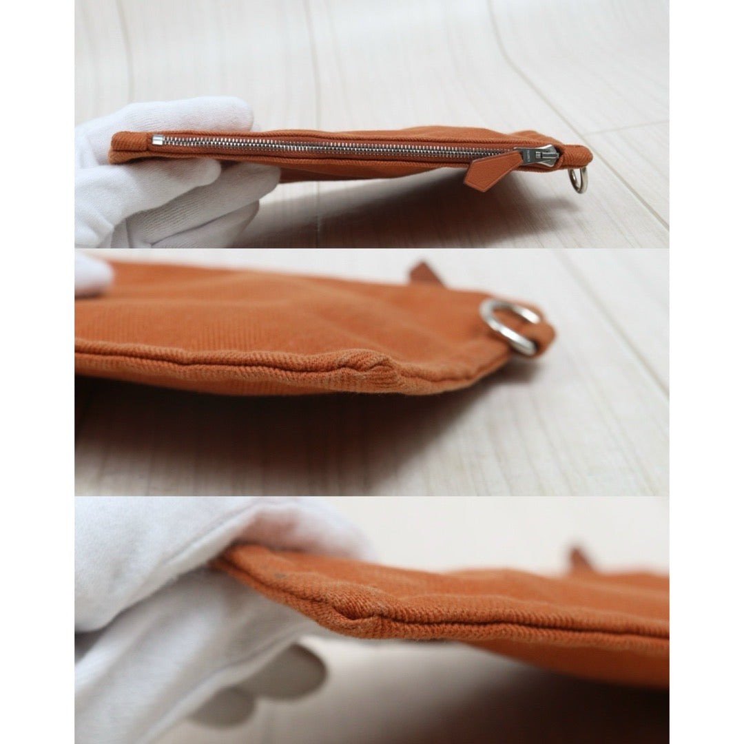 Include Entrupy Certificate of Authenticity｜Good ( Rank AB)｜ HERMES Valparaiso  Orange Canvas Hand Bag  PM｜26081901