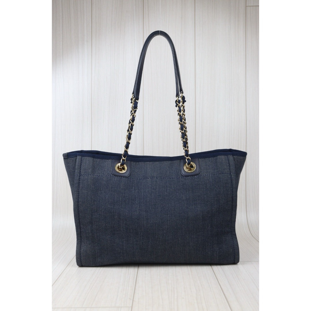 Good ( Rank AB)｜ CHANEL Canvas Tote Bag Navy  Made In 2012-2013 Year｜24080901