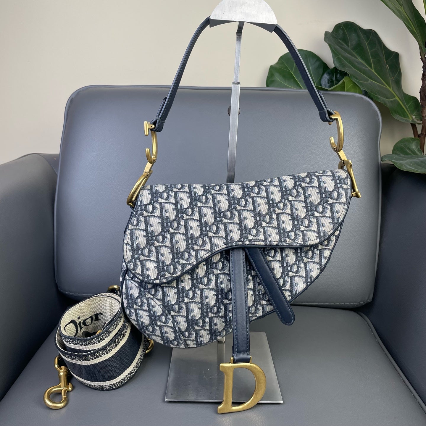 Very Good ( Rank A)｜Dior Trotter Saddle Shoulder Bag Medium