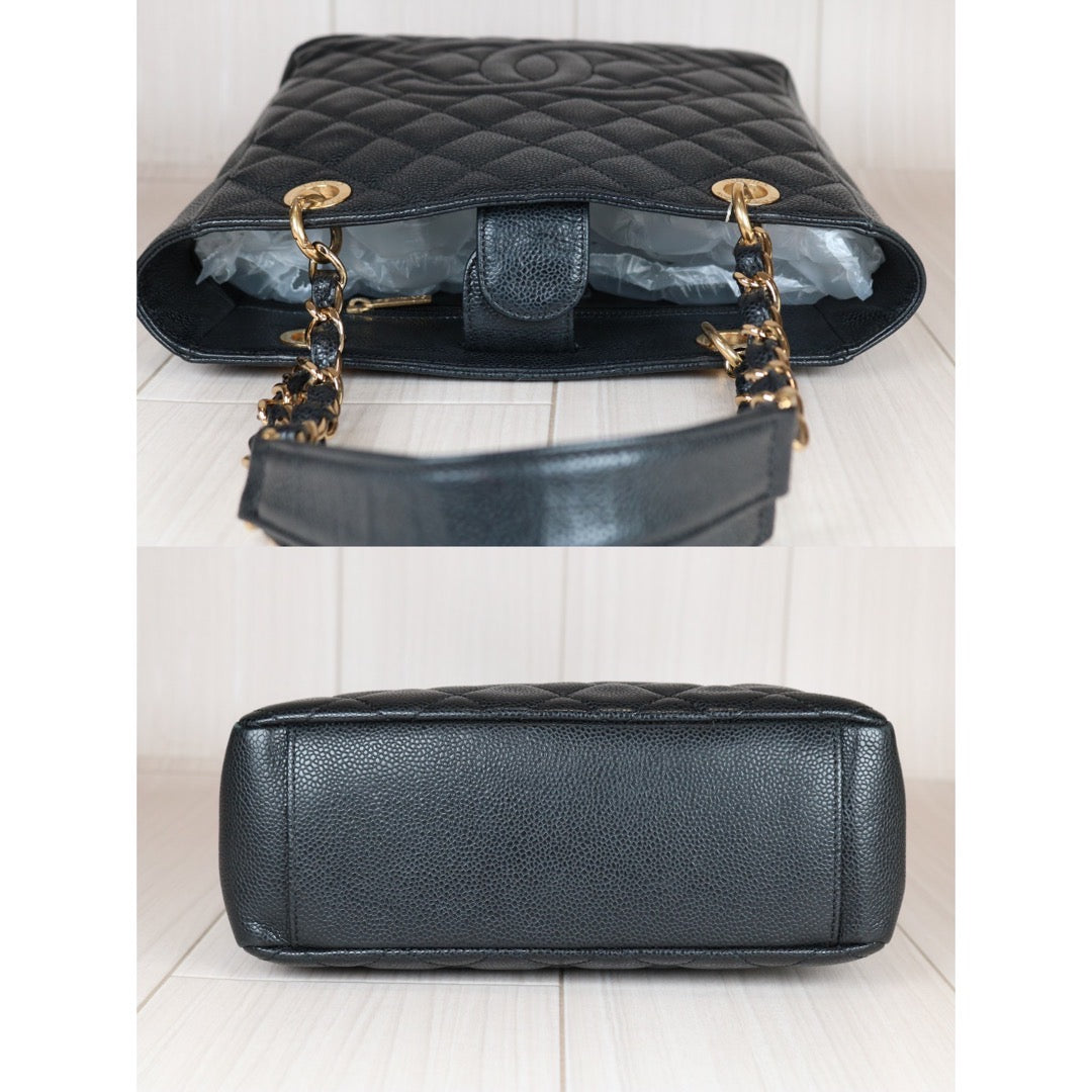 Very Good ( Rank A)｜ CHANEL Matrasse PST Chain Tote Bag Caviar Skin Black  Made In 2012 Year｜S24071601