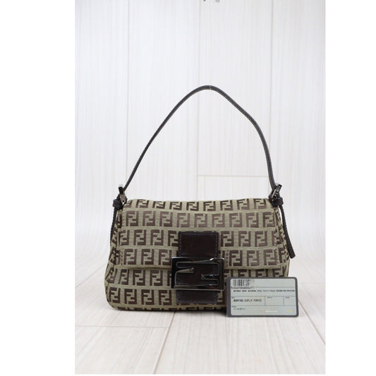 Rank A ｜ FENDI Zucca Mamma Baguette Shoulder Bag ｜23122410