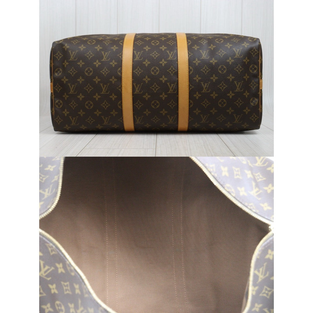 Include Entrupy Certificate of Authenticity｜Good ( Rank AB) ｜ Louis Vuitton Monogram Keepall Bandouliere 50 Handbag Shoulder Bag｜26042811
