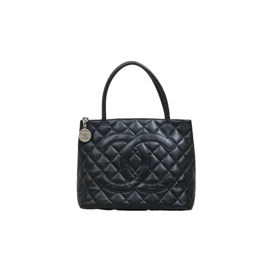 Good ( Rank AB)｜ CHANEL Caviar Skin Calf Leather Tote Bag Black Made In 1997～1999Year｜26022402