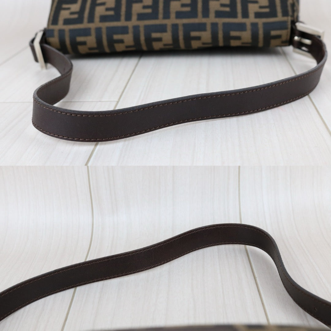 Include Entrupy Certificate of Authenticity｜Very Good ( Rank A)｜ FENDI Zucca Mamma Baguette Shoulder Bag ｜X26092110