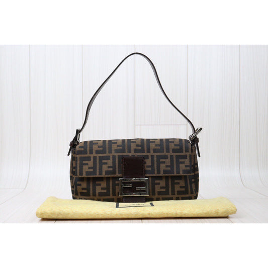 Rank A ｜ FENDI Zucca Mamma Baguette Shoulder Bag｜Q24051617