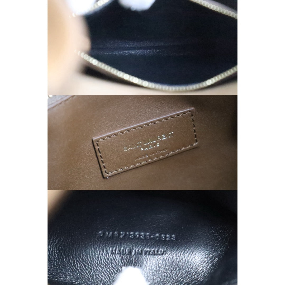 Include Entrupy Certificate of Authenticity｜Very Good ( Rank A)｜  Saint Laurent YSL Small Le5A7 Supple Hobo Bag in Suede and Shearling｜Z26092912