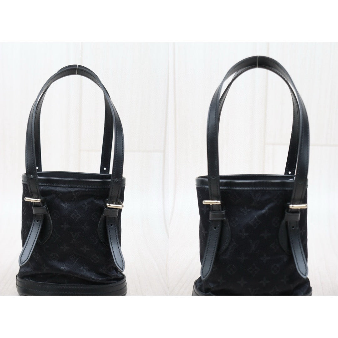 Very Good ( Rank A)｜ LV  Monogram Millennium Limited Edition Satin Mini Hand Bag Black｜25021004