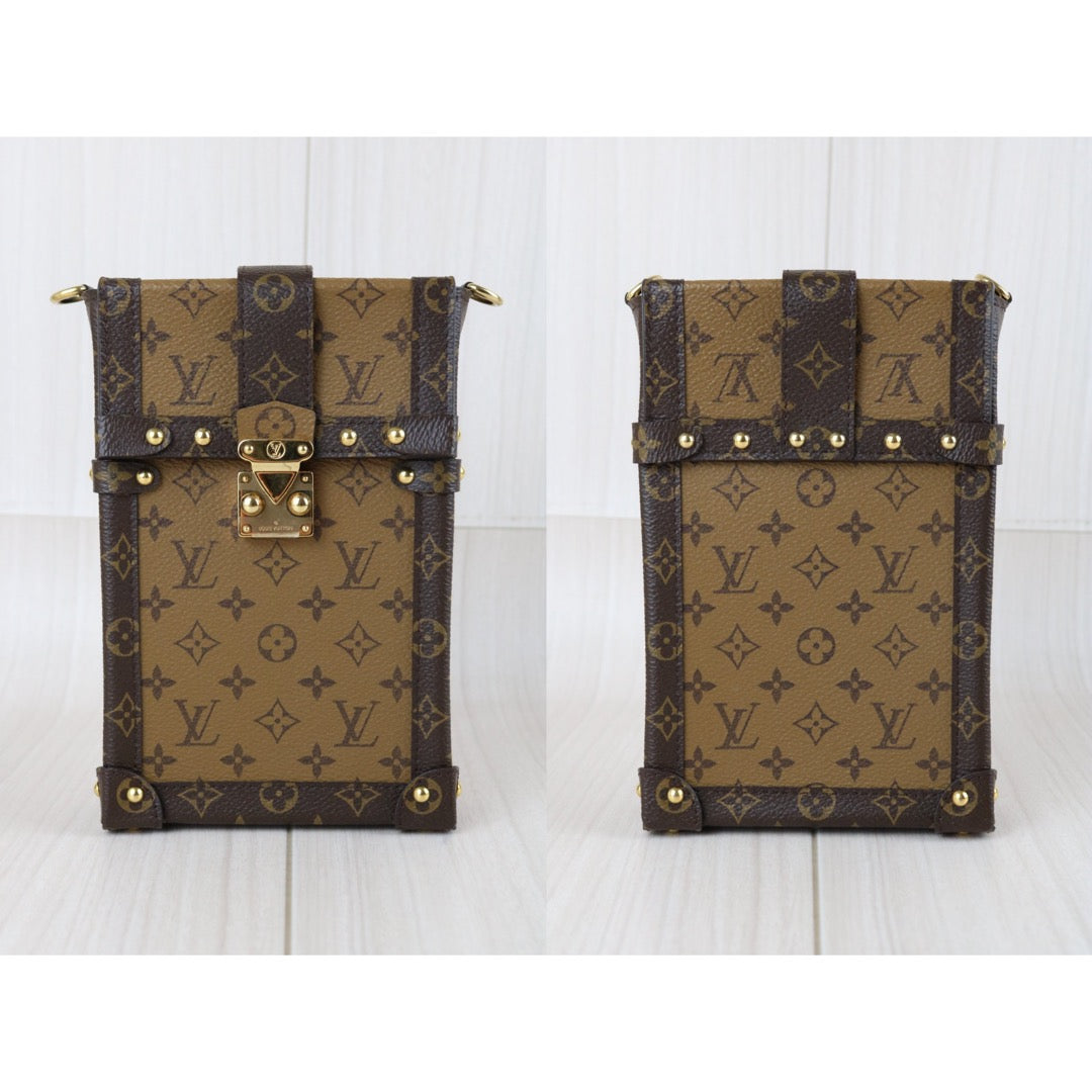 Include Entrupy Certificate of Authenticity｜Very Good ( Rank A)｜ Louis Vuitton  Monogram Trunk  Vertical Pochette Brown IC Chips Model｜X26041108