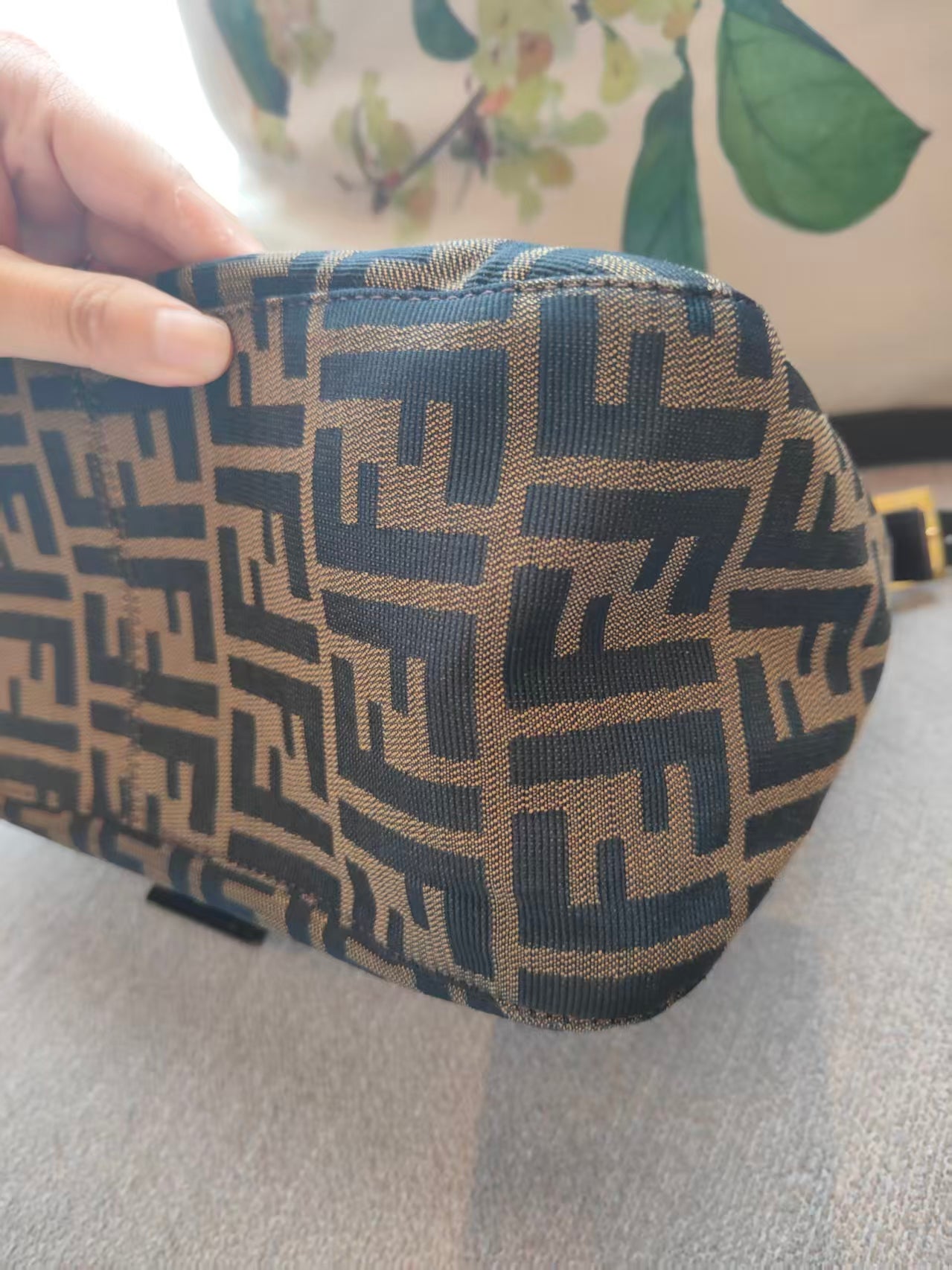FENDI Zucca Mamma Baguette Shoulder Bag