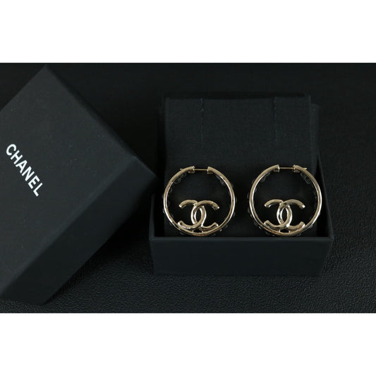 Include Authentic Detective Certificate of Authenticity｜Very Good ( Rank A) ｜ CHANEL B22P Coco Mark Matrasse Chain  Earrings Made In 2022Year｜S26022610