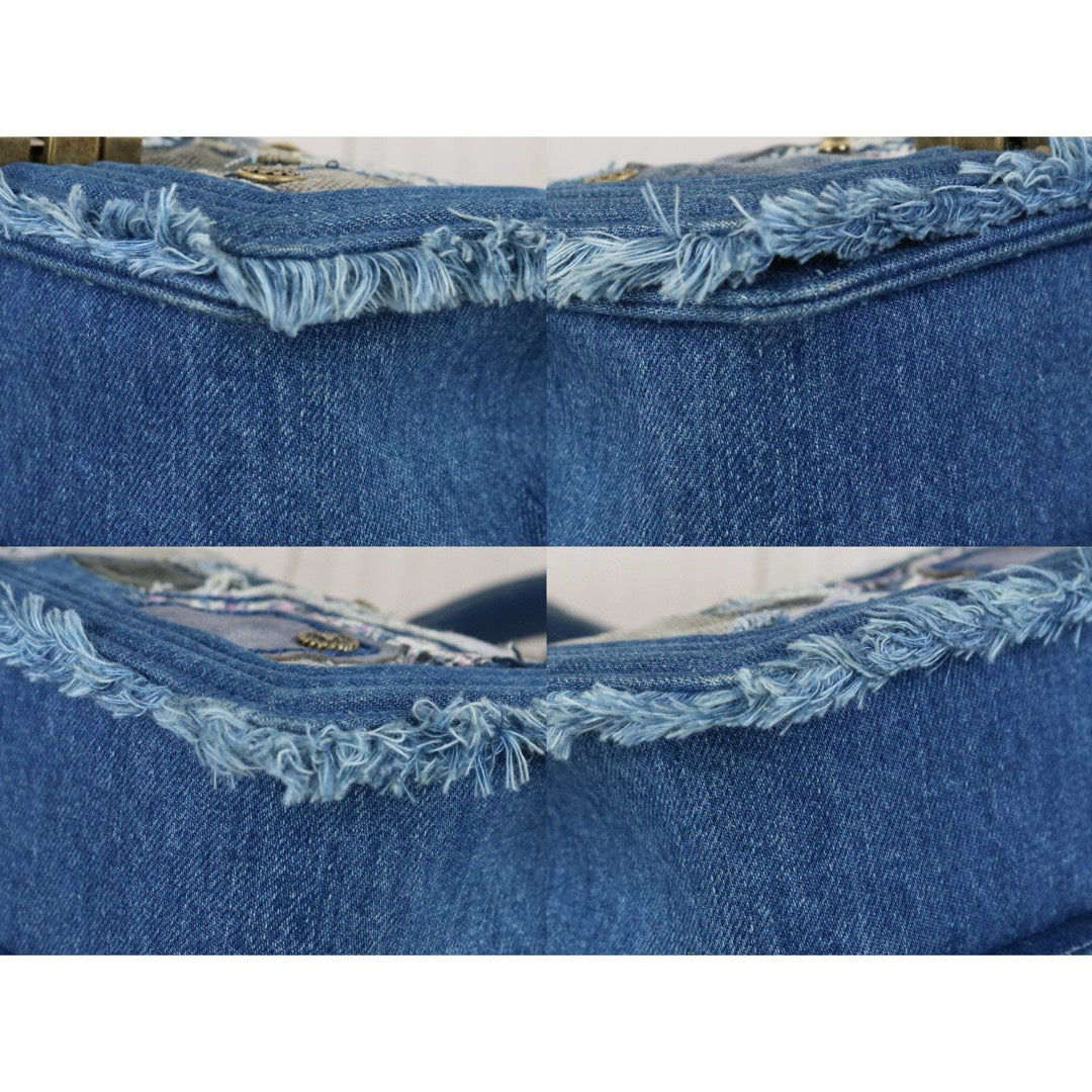 Very Good ( Rank A) ｜CHANEL Denim Blue Patch Work Leboy PM Made in 2014-2015 Year｜F25012301