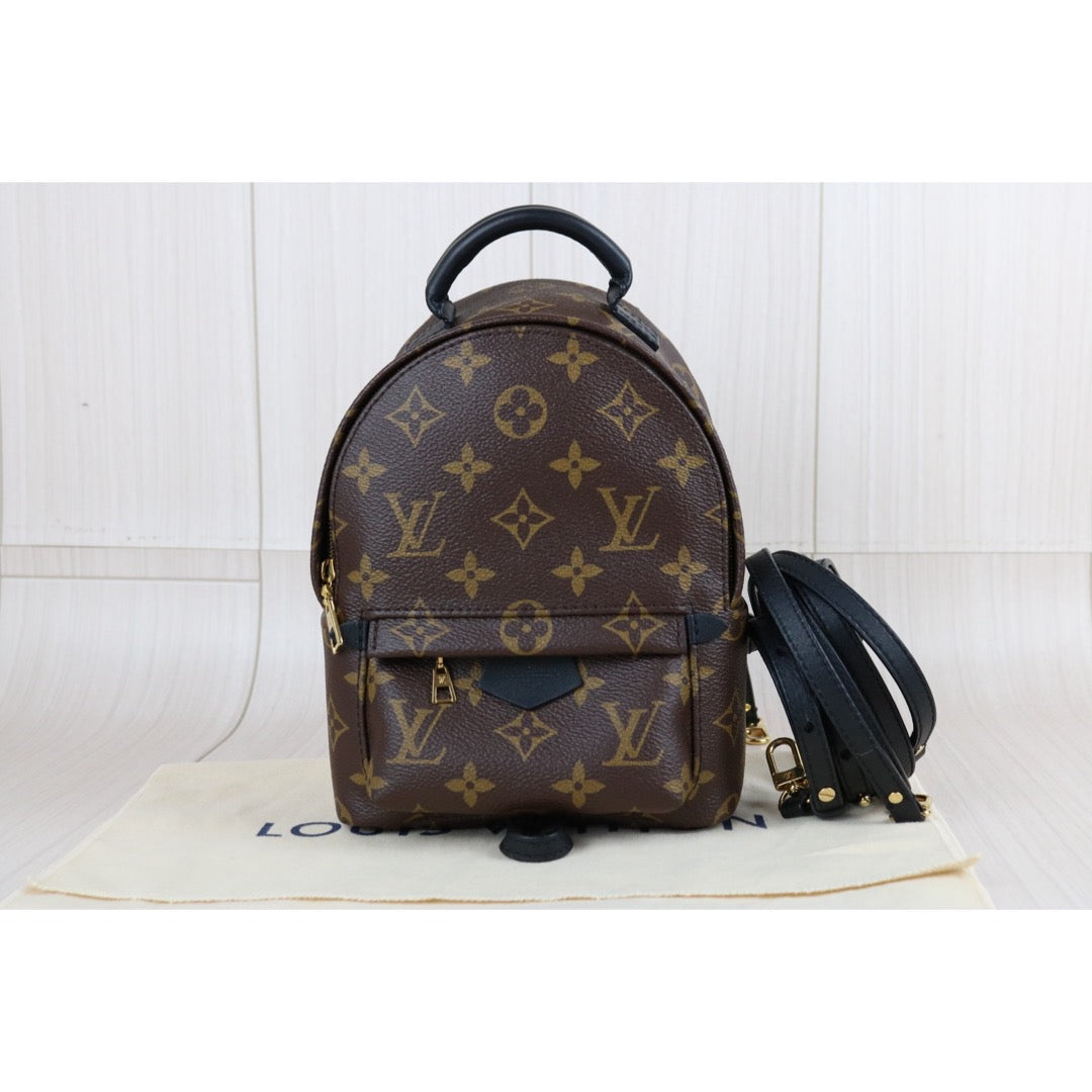 Include Entrupy Certificate of Authenticity｜Very Good ( Rank A)｜  Louis Vuitton Monogram Coated Canvas Mini Palm Springs Backpack｜X26100701