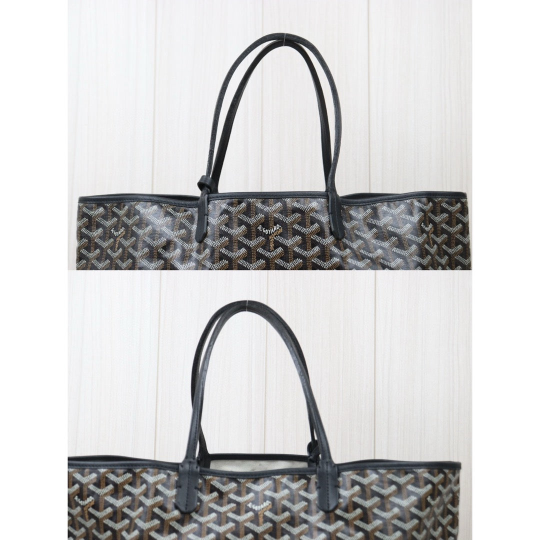 Good ( Rank AB) ｜ Goyard Saint-Louis PM Tote Bag Black｜V24110748