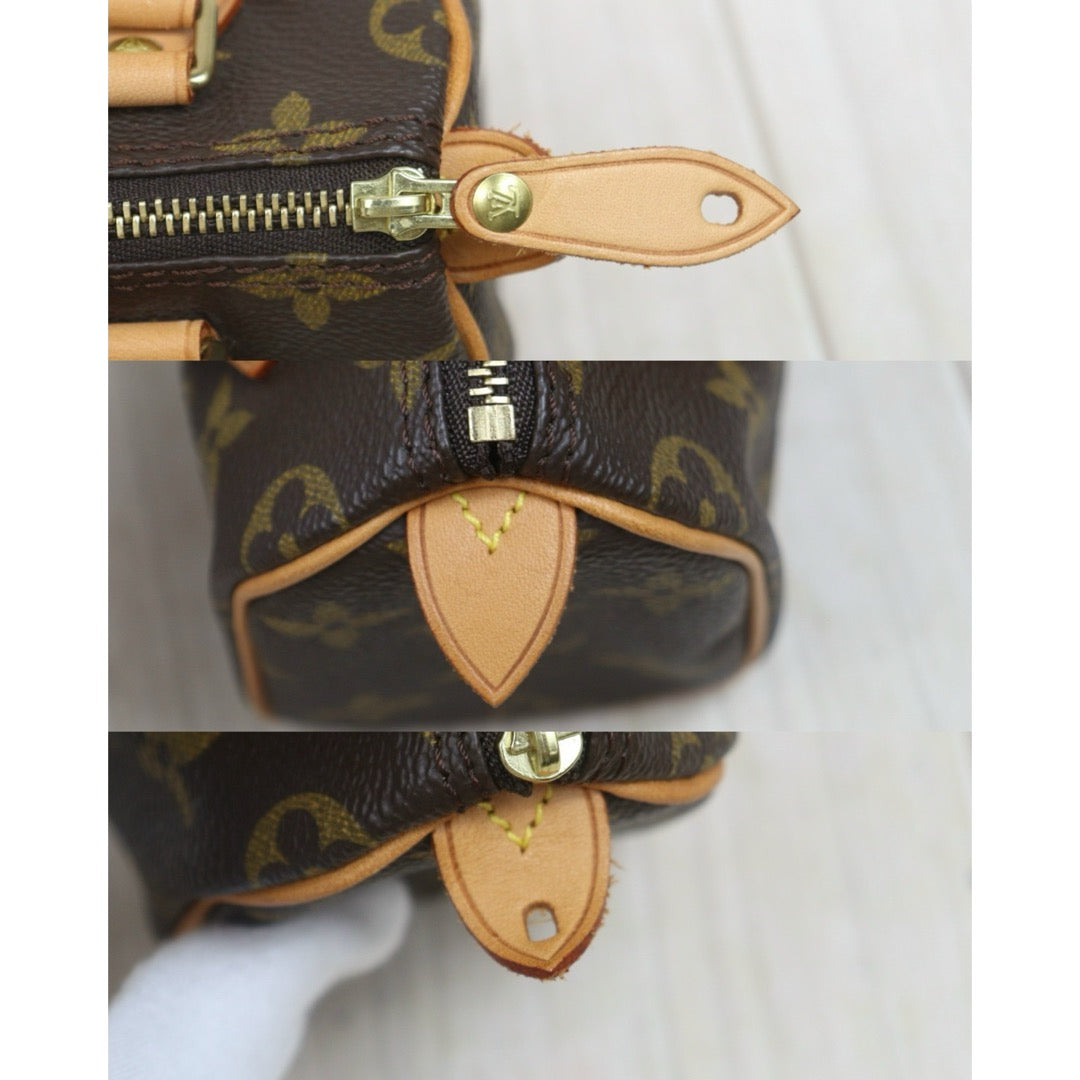 Include Entrupy Certificate of Authenticity｜Very Good ( Rank A)｜ Louis Vuitton Monogram Mini Speedy Hand Bag With Shoulder Strap｜26080619