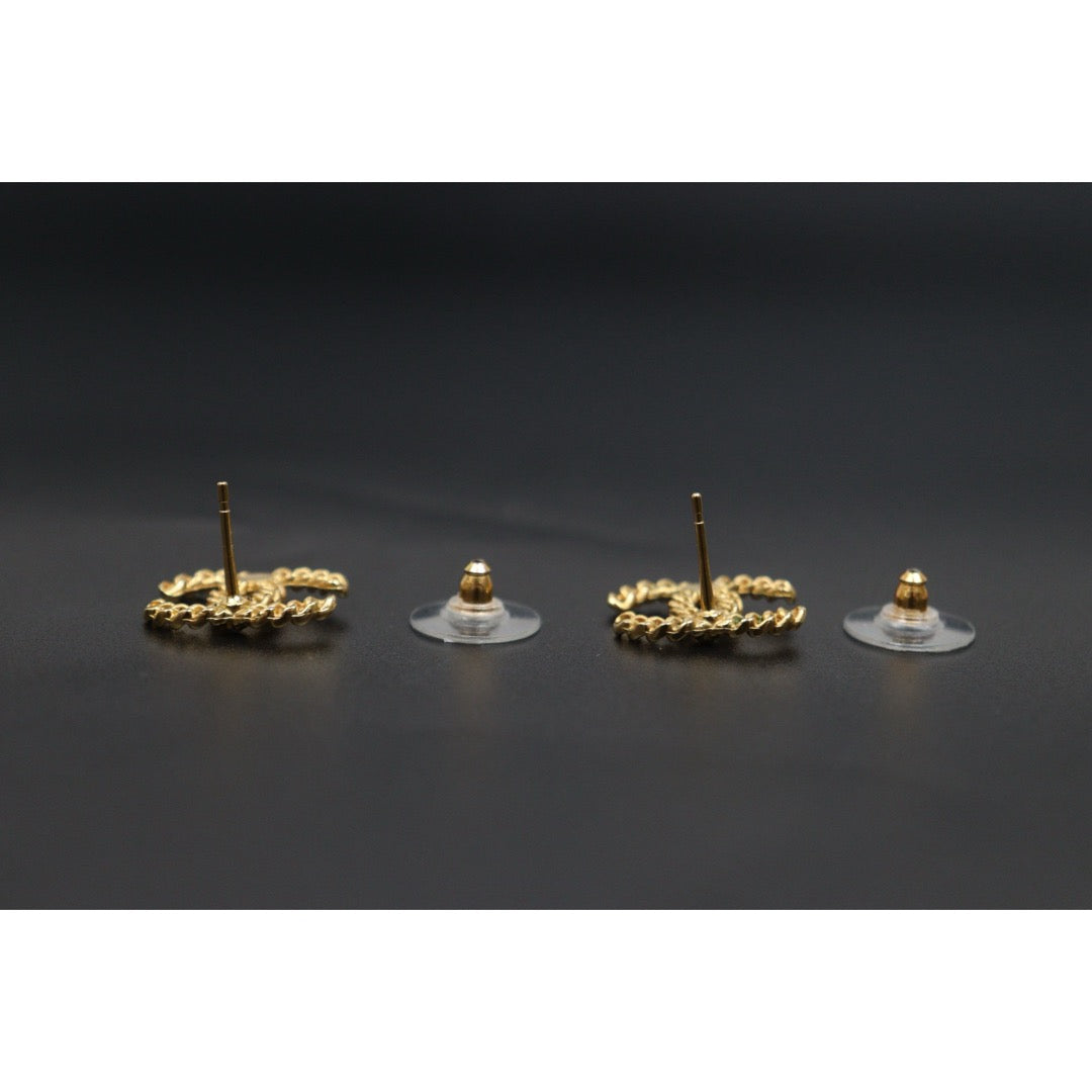 Include Authentic Detective Certificate of Authenticity｜Very Good ( Rank A) ｜CHANEL A18K COCO Mark  Chain Earrings Made In 2018Year｜S26031011