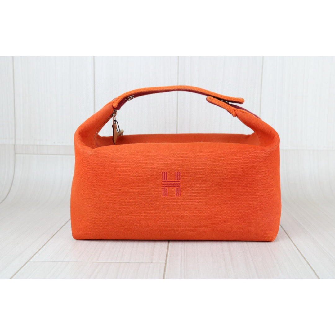 Very Good ( Rank A) ｜ HERMES Bride-A-Brac GM Canvas Orange Handbag｜S25042303