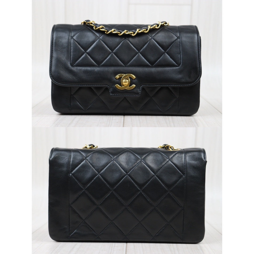 Rank A｜ CHANEL Matrasse Diana 22 Lamb Skin  Chain Bag Made in 1991-1994 Year｜24041129