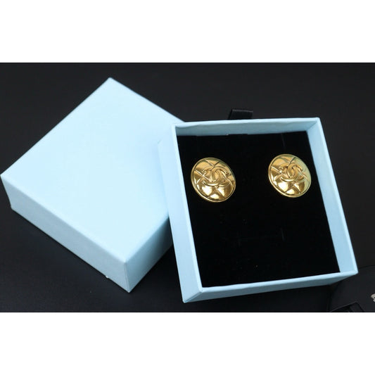 Very Good ( Rank A) ｜CHANEL Coco Mark Gold 24 Plated Earrings ｜S24112503