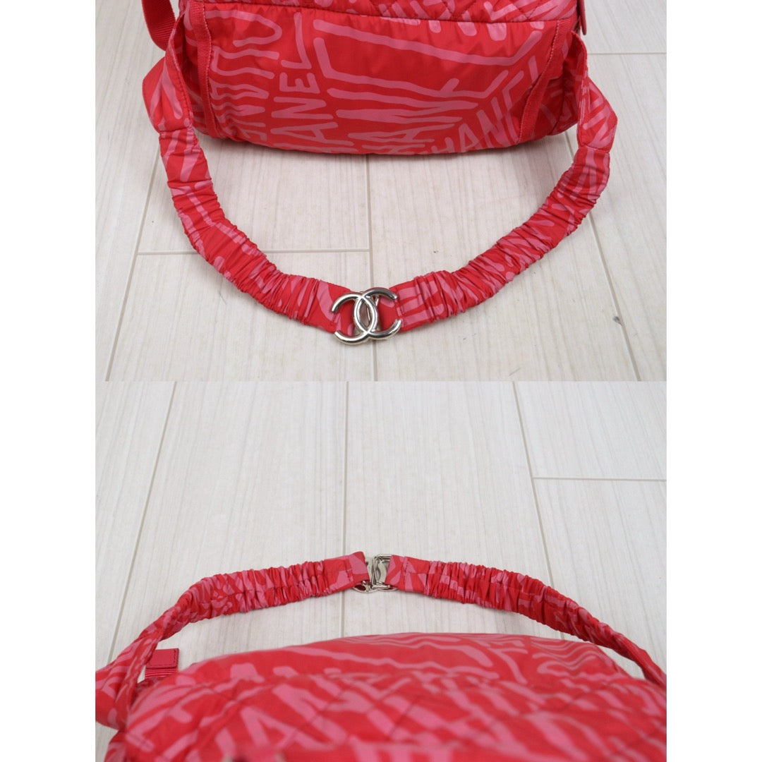 Include Entrupy Certificate of Authenticity｜Very Good ( Rank A)｜CHANEL Coco Neige Series Pink Nylon Backpack  IC Chips Model｜Y26040707