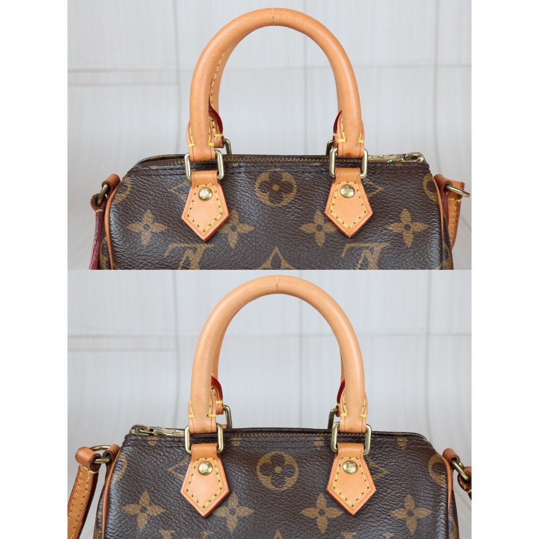 Good ( Rank AB) ｜LV Monogram Nano Speedy  Shoulder Bag｜S24062603