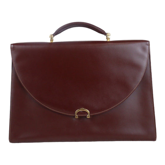Rank AB ｜ Cartier Trinity Bordeaux Leather Business Bag｜23060601