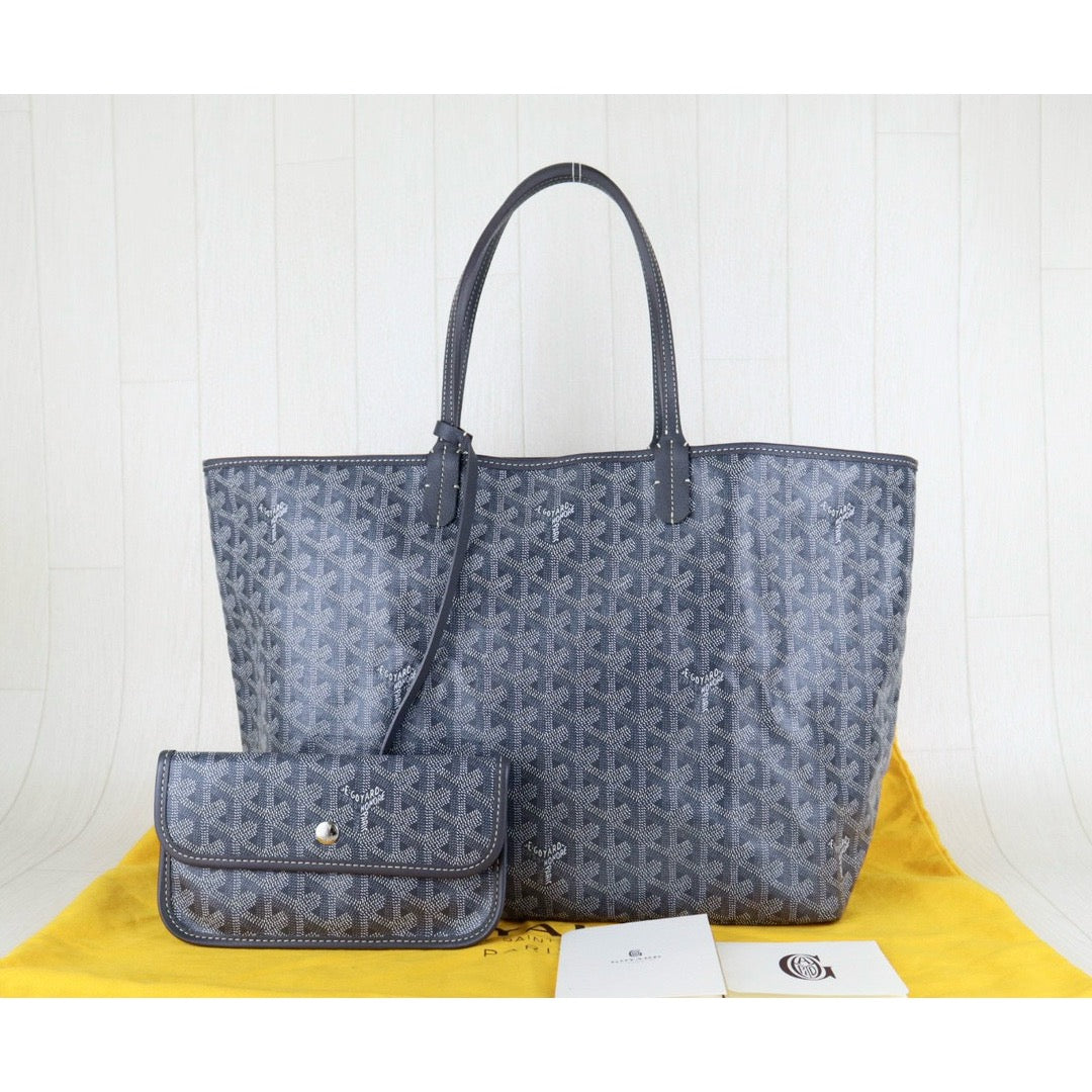 Good ( Rank AB) ｜ Goyard Saint-Louis PM Tote Bag Grey｜W24121101