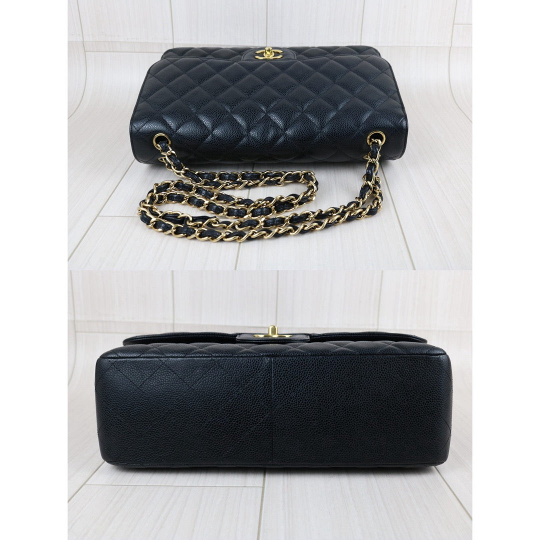 Include Entrupy Certificate of Authenticity｜Very Good ( Rank A)｜ CHANEL Matrasse Chain Caviar Skin Jumbo Black  Made In 2011Year｜S26060104