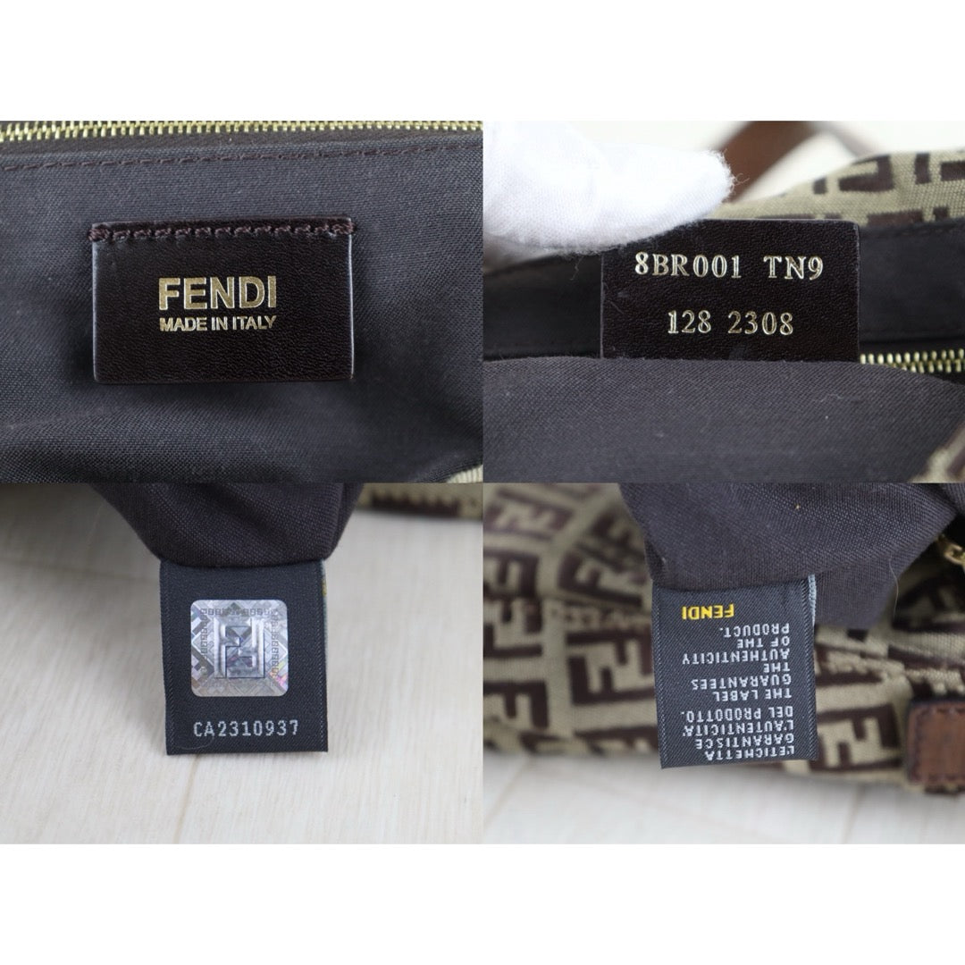 Include Entrupy Certificate of Authenticity｜Good ( Rank AB)｜ FENDI Zucca Mamma Baguette Shoulder Bag ｜S26071701