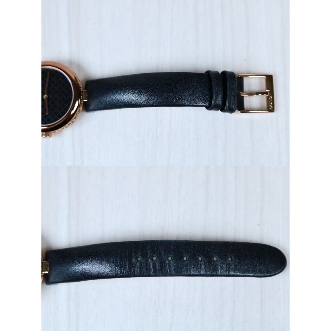 Rank A ｜ GUCCI  Leather Chain Watch Black｜S24053001