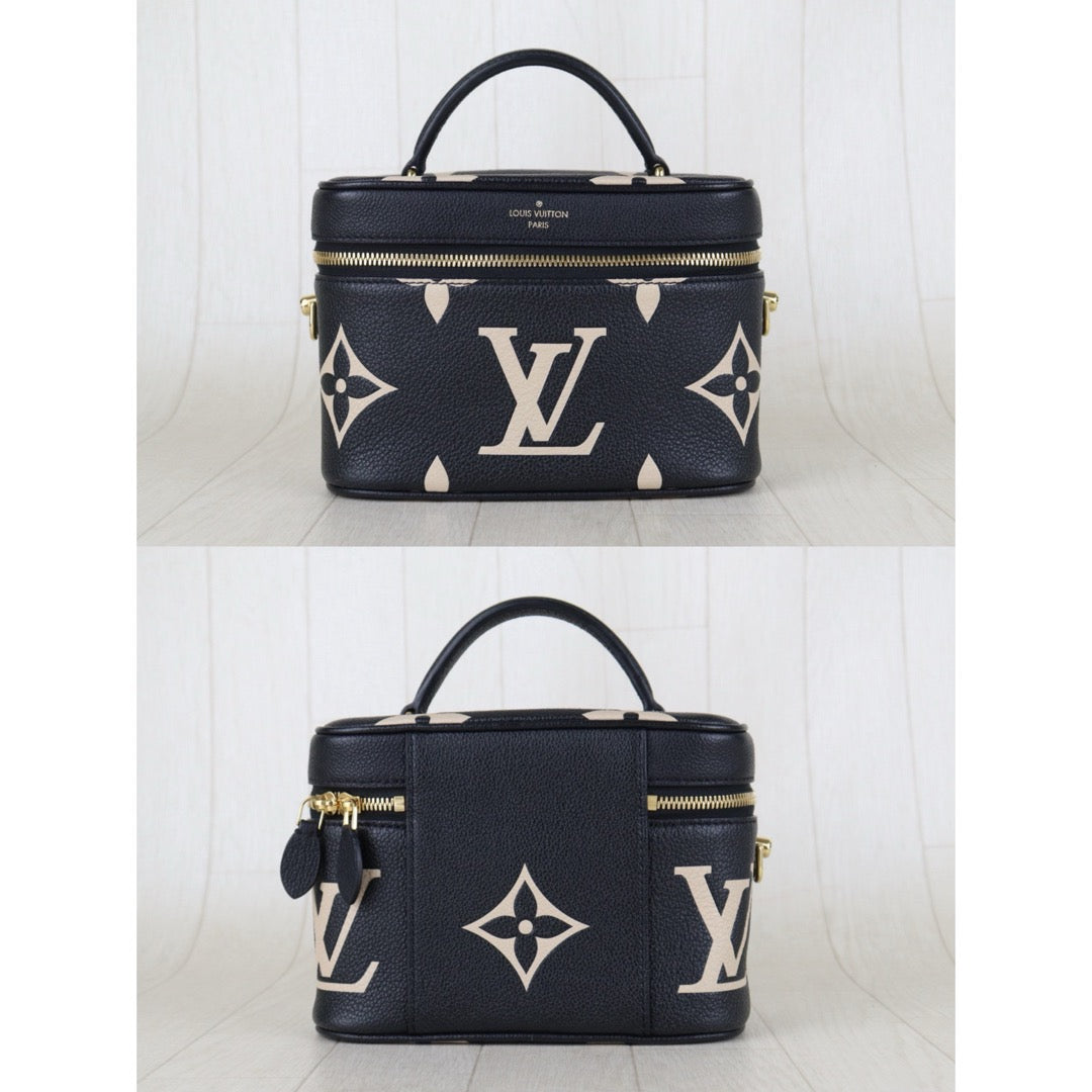 Include Entrupy Certificate of Authenticity｜Very Good ( Rank A) ｜Louis Vuitton Monogram Empreinte Leather vanity PM Hand Bag With Shoulder Strap｜S26090718