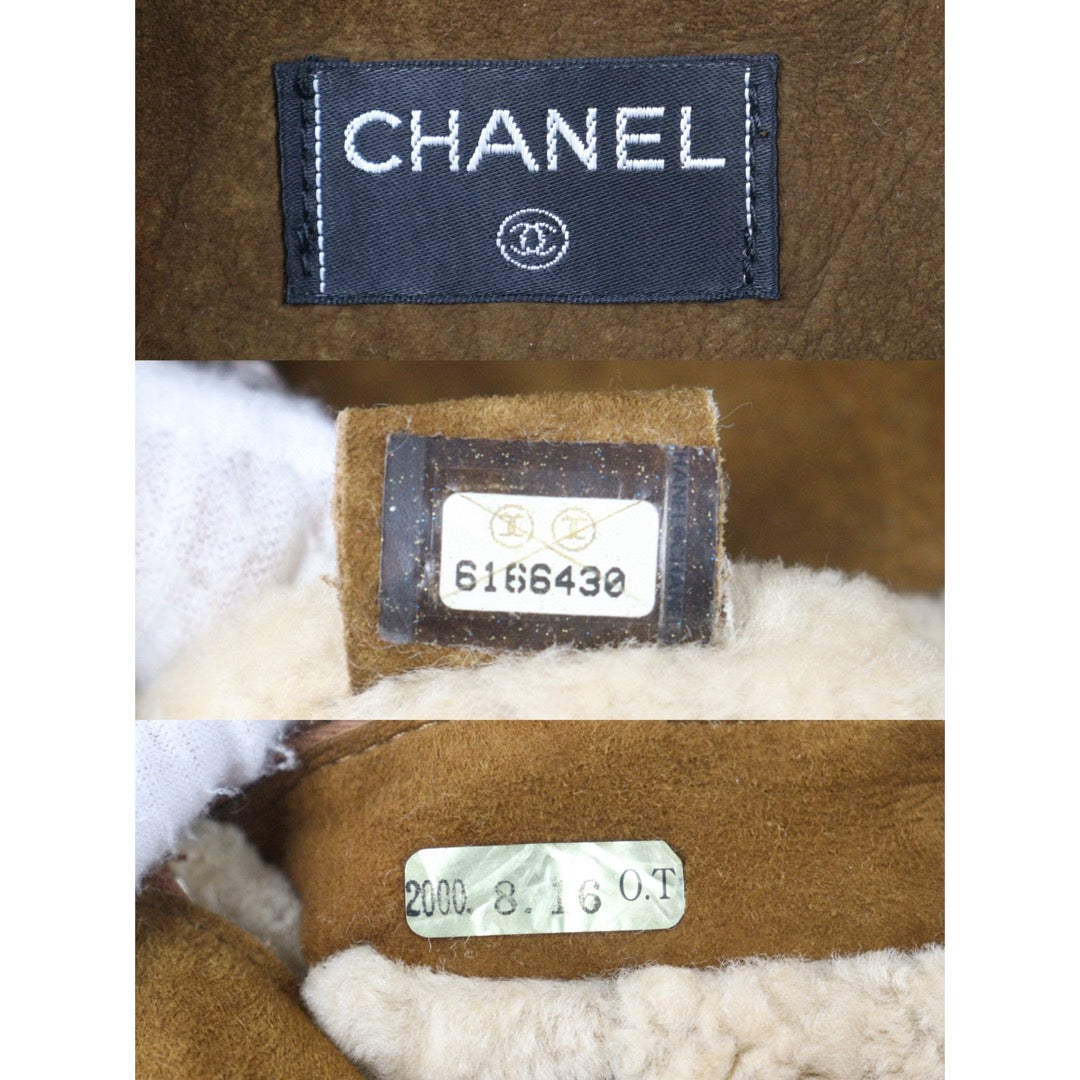 Very Good ( Rank A)｜ CHANEL Suede Teddy Wool Shoulder Bag Brown Made In 2000-2002Year｜24102210