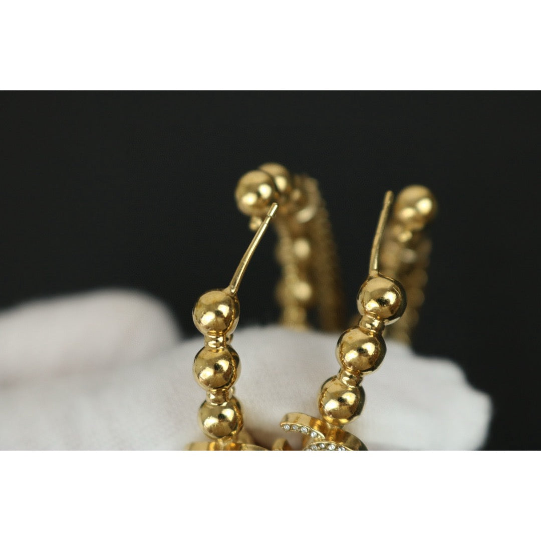 Very Good ( Rank A)｜CHANEL COCO Mark Diamond Pearl Earrings ｜F25012303