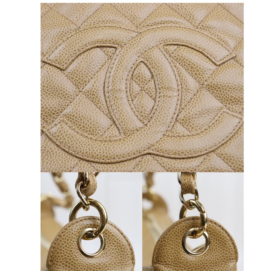 Good ( Rank AB) ｜ CHANEL Half Moon Shoulder Bag Beige Made In 2002-2003 Year  ｜24030113