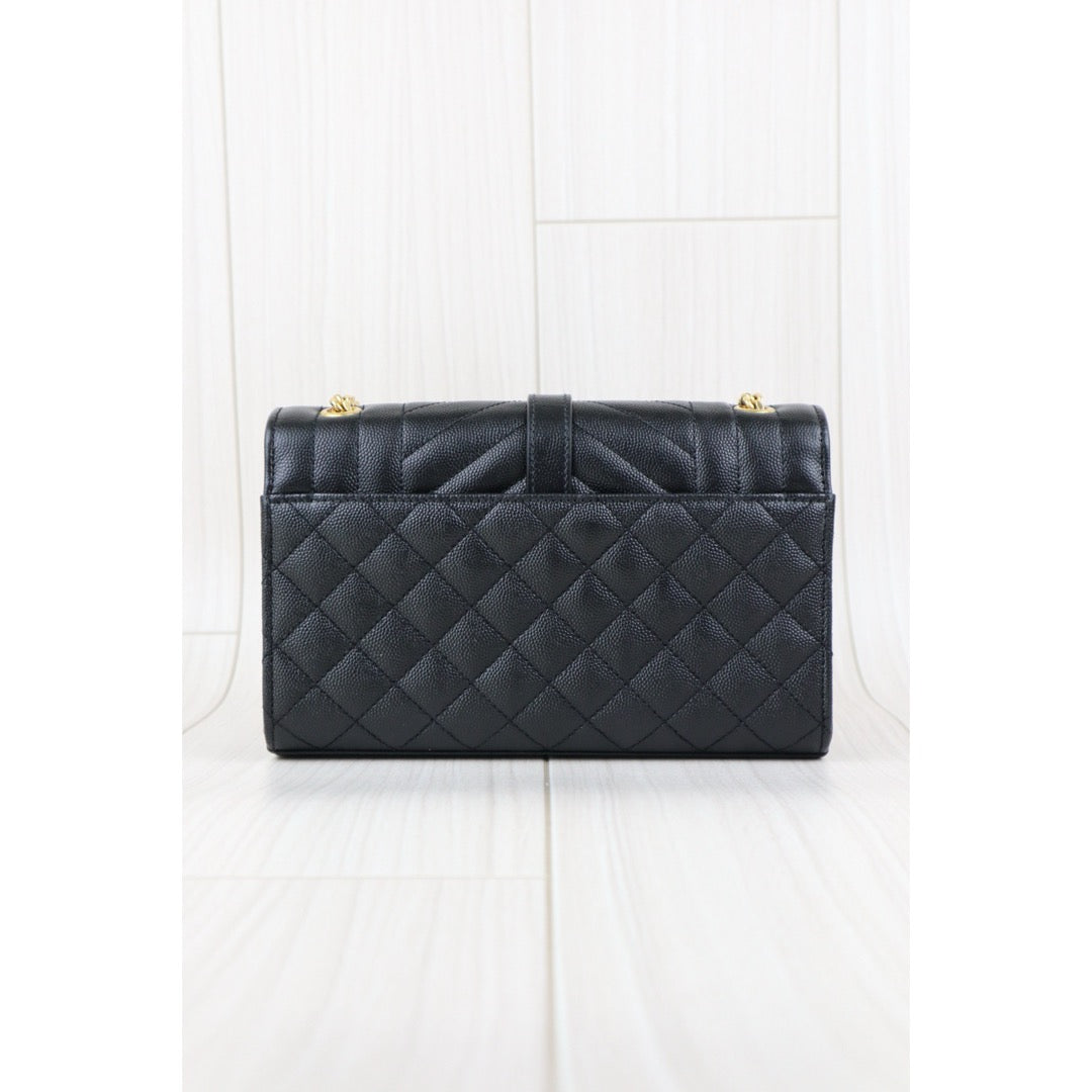Good ( Rank AB) ｜  Saint Laurent YSL Envelope Shoulder Bag Black｜J25060501