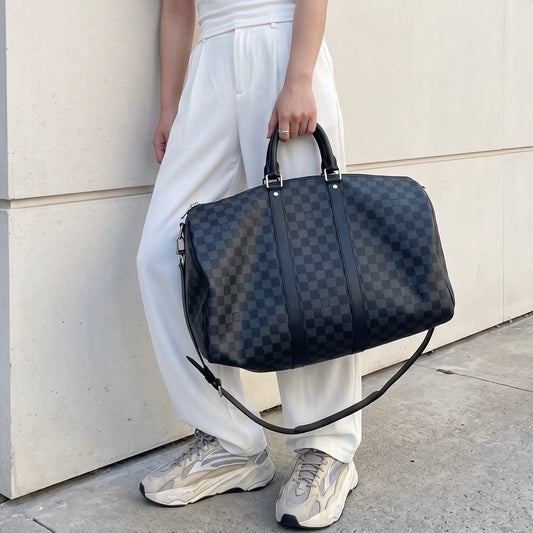 Include Entrupy Certificate of Authenticity｜Good ( Rank AB)｜ Louis Vuitton Damier Keepall 45 Hand Bag With Shoulder Strap｜S26090732